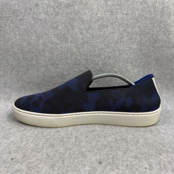 Rothys Shoes Womens Size 10.5 Blue Camo Slip On The Original Sneaker Casual Knit - Picture 7 of 9